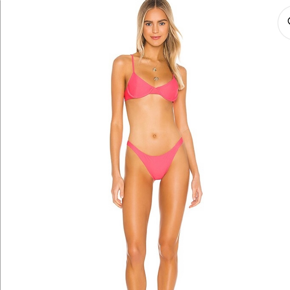 Gigi bikini top in salmon